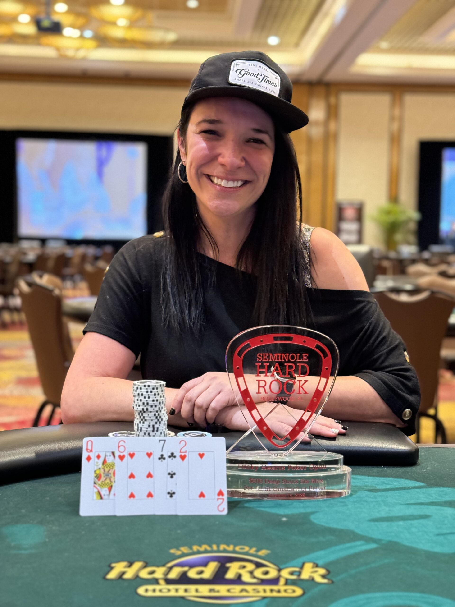 2025 Lucky Hearts Poker Open Event 25 Champion Jennifer Zewe